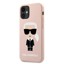 Заредете изображение във визуализатора на галерията – Karl Lagerfeld KLHCP12SSLFKPI iPhone 12 mini 5,4" hardcase jasnoróżowy/light pink Silicone Iconic - TopMag
