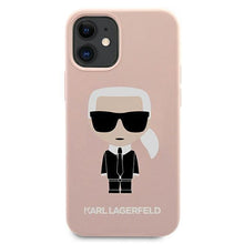 Заредете изображение във визуализатора на галерията – Karl Lagerfeld KLHCP12SSLFKPI iPhone 12 mini 5,4" hardcase jasnoróżowy/light pink Silicone Iconic - TopMag
