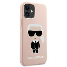 Заредете изображение във визуализатора на галерията – Karl Lagerfeld KLHCP12SSLFKPI iPhone 12 mini 5,4" hardcase jasnoróżowy/light pink Silicone Iconic - TopMag
