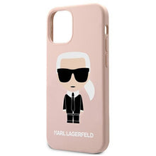 Заредете изображение във визуализатора на галерията – Karl Lagerfeld KLHCP12SSLFKPI iPhone 12 mini 5,4" hardcase jasnoróżowy/light pink Silicone Iconic - TopMag
