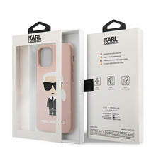 Заредете изображение във визуализатора на галерията – Karl Lagerfeld KLHCP12SSLFKPI iPhone 12 mini 5,4" hardcase jasnoróżowy/light pink Silicone Iconic - TopMag
