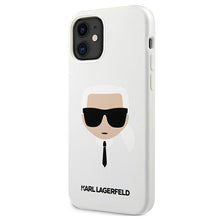 Заредете изображение във визуализатора на галерията – Karl Lagerfeld KLHCP12SSLKHWH iPhone 12 mini 5,4" biały/white hardcase Silicone Karl`s Head - TopMag
