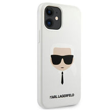 Заредете изображение във визуализатора на галерията – Karl Lagerfeld KLHCP12SSLKHWH iPhone 12 mini 5,4" biały/white hardcase Silicone Karl`s Head - TopMag
