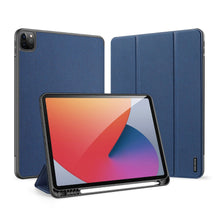 Заредете изображение във визуализатора на галерията – DUX DUCIS Domo Tablet Cover with Multi-angle Stand and Smart Sleep Function for iPad Pro 11'' 2021 blue - TopMag
