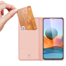 Заредете изображение във визуализатора на галерията – DUX DUCIS Skin Pro Bookcase type case for Xiaomi Redmi Note 10 Pro pink - TopMag
