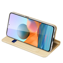 Заредете изображение във визуализатора на галерията – DUX DUCIS Skin Pro Bookcase type case for Xiaomi Redmi Note 10 Pro golden - TopMag
