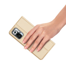 Заредете изображение във визуализатора на галерията – DUX DUCIS Skin Pro Bookcase type case for Xiaomi Redmi Note 10 Pro golden - TopMag
