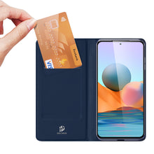Заредете изображение във визуализатора на галерията – DUX DUCIS Skin Pro Bookcase type case for Xiaomi Redmi Note 10 Pro blue - TopMag
