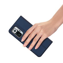 Заредете изображение във визуализатора на галерията – DUX DUCIS Skin Pro Bookcase type case for Xiaomi Redmi Note 10 Pro blue - TopMag
