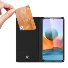 Заредете изображение във визуализатора на галерията – DUX DUCIS Skin Pro Bookcase type case for Xiaomi Redmi Note 10 Pro black - TopMag
