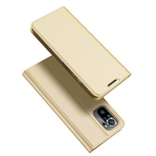 Заредете изображение във визуализатора на галерията – DUX DUCIS Skin Pro Bookcase type case for Xiaomi Redmi Note 10 / Redmi Note 10S golden - TopMag
