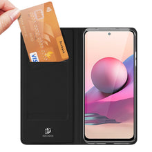 Заредете изображение във визуализатора на галерията – DUX DUCIS Skin Pro Bookcase type case for Xiaomi Redmi Note 10 / Redmi Note 10S black - TopMag
