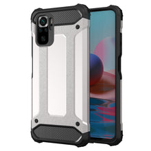Заредете изображение във визуализатора на галерията – Hybrid Armor Case Tough Rugged Cover for Xiaomi Redmi Note 10 Pro silver - TopMag
