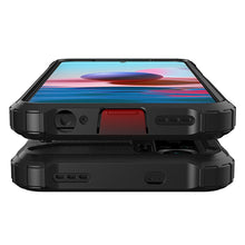 Заредете изображение във визуализатора на галерията – Hybrid Armor Case Tough Rugged Cover for Xiaomi Redmi Note 10 / Redmi Note 10S black - TopMag

