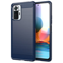 Заредете изображение във визуализатора на галерията – Carbon Case Flexible Cover TPU Case for Xiaomi Redmi Note 10 Pro blue - TopMag
