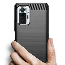 Заредете изображение във визуализатора на галерията – Carbon Case Flexible Cover TPU Case for Xiaomi Redmi Note 10 Pro blue - TopMag
