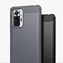 Заредете изображение във визуализатора на галерията – Carbon Case Flexible Cover TPU Case for Xiaomi Redmi Note 10 Pro blue - TopMag
