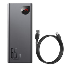 Заредете изображение във визуализатора на галерията – Baseus Adaman powerbank 2x USB / 1x USB Type C / 1x micro USB 20000mAh 65W Quick Charge 4.0 Power Delivery black (PPIMDA-D01) - TopMag
