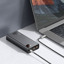 Заредете изображение във визуализатора на галерията – Baseus Adaman powerbank 2x USB / 1x USB Type C / 1x micro USB 20000mAh 65W Quick Charge 4.0 Power Delivery black (PPIMDA-D01) - TopMag
