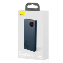 Заредете изображение във визуализатора на галерията – Baseus Adaman powerbank 2x USB / 1x USB Type C / 1x micro USB 20000mAh 65W Quick Charge 4.0 Power Delivery blue (PPIMDA-D03) - TopMag

