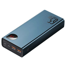 Заредете изображение във визуализатора на галерията – Baseus Adaman powerbank 2x USB / 1x USB Type C / 1x micro USB 20000mAh 65W Quick Charge 4.0 Power Delivery blue (PPIMDA-D03) - TopMag

