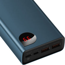 Заредете изображение във визуализатора на галерията – Baseus Adaman powerbank 2x USB / 1x USB Type C / 1x micro USB 20000mAh 65W Quick Charge 4.0 Power Delivery blue (PPIMDA-D03) - TopMag
