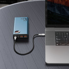 Заредете изображение във визуализатора на галерията – Baseus Adaman powerbank 2x USB / 1x USB Type C / 1x micro USB 20000mAh 65W Quick Charge 4.0 Power Delivery blue (PPIMDA-D03) - TopMag
