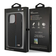 Заредете изображение във визуализатора на галерията – Case BMW BMHCP13XTRTBK iPhone 13 Pro Max 6.7" black/black hardcase M Collection Triangles
