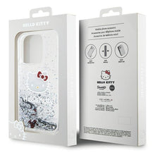 Заредете изображение във визуализатора на галерията – Original Case HELLO KITTY hardcase Liquid Glitter Charms
 Kitty Head HKHCP13LLIKHET for Iphone 13 Pro silver
