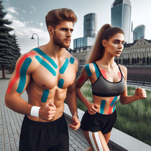 Заредете изображение във визуализатора на галерията – Kinesiology tape, 2,5 cm x 5 m red
