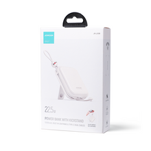 Заредете изображение във визуализатора на галерията – Joyroom power bank with USB C and Lightning cables and stand Cutie Series 10000mAh 22.5W white (JR-L008)
