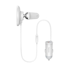 Заредете изображение във визуализатора на галерията – Baseus wireless car charger with MagSafe 15W holder for air vent + USB Type C 25W white (CW01)
