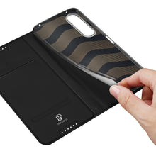 Заредете изображение във визуализатора на галерията – Dux Ducis Skin Pro case for Sony Xperia 5 IV flip cover card wallet stand black
