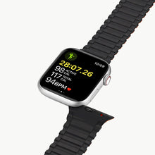 Заредете изображение във визуализатора на галерията – Dux Ducis Strap (Armor Version) Strap for Apple Watch Ultra, SE, 8, 7, 6, 5, 4, 3, 2, 1 (49, 45, 44, 42 mm) Silicone Magnetic Band Bracelet Black Orange
