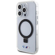 Заредете изображение във визуализатора на галерията – BMW Ring Stand M Collection MagSafe case for iPhone 15 Pro Max - transparent
