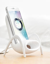 Заредете изображение във визуализатора на галерията – Wireless Induction Charger QI Universal Fast Charge - FC08 with stand 15W WHITE (min. 2A)
