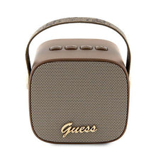 Заредете изображение във визуализатора на галерията – Guess Bluetooth speaker GUWSB2P4SMW Speaker mini brown/bown 4G Leather Script Logo with Strap
