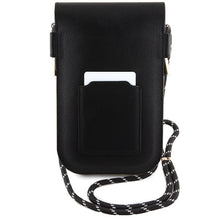Заредете изображение във визуализатора на галерията – Original HELLO KITTY Handbag Leather Hiding Kitty Cord HKOWBPSCKEK black
