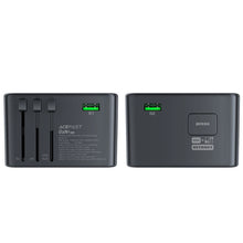 Заредете изображение във визуализатора на галерията – Acefast Z1 GaN 75W PD travel charger adapter 3x USB-C 2x USB-A - black
