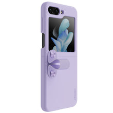 Заредете изображение във визуализатора на галерията – Nillkin Flex Flip Case with Hanger and Stand for Samsung Galaxy Z Flip 5 - Purple
