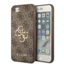 Заредете изображение във визуализатора на галерията – Guess GUHCI84GMGBR iPhone 7/8/SE 2020/2022 brown/brown hardcase 4G Big Metal Logo
