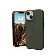 Заредете изображение във визуализатора на галерията – ( uag ) urban armor gear civilian compatible with magsafe гръб за iphone 13 / 14 green
