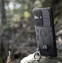 Заредете изображение във визуализатора на галерията – Nillkin CamShield Armor Pro Magnetic Case for Samsung Galaxy S23 Ultra Magnetic MagSafe Cover with Camera Cover Black
