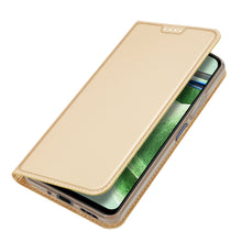 Заредете изображение във визуализатора на галерията – Dux Ducis Skin Pro Case for Xiaomi Redmi Note 12 Pro+ Flip Card Wallet Stand Gold
