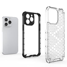 Заредете изображение във визуализатора на галерията – Honeycomb case for iPhone 14 Pro armored hybrid cover black
