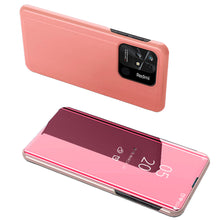 Заредете изображение във визуализатора на галерията – Clear View Case cover for Xiaomi Redmi 10C cover with a flap pink
