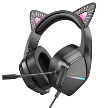 Заредете изображение във визуализатора на галерията – Borofone Headphones BO106 Cute Car Ear bluetooth gaming phantom cat
