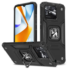Заредете изображение във визуализатора на галерията – Wozinsky Ring Armor case for Xiaomi Poco C40 armored cover magnetic holder ring black
