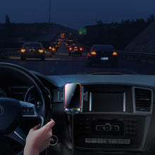 Заредете изображение във визуализатора на галерията – Baseus car holder with wireless charging automatic 15w halo black sudd000001
