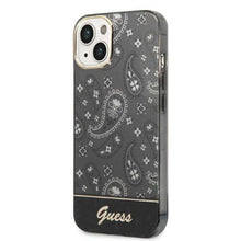 Заредете изображение във визуализатора на галерията – Original faceplate гръб  guess guhcp14mhgbnhk за iphone 14 plus (electro cam paisley / black)
